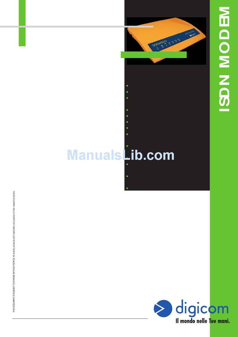 Digicom Donatello Memory ISDN Modem User manual Digicom Donatello Memory ISDN Modem User manual