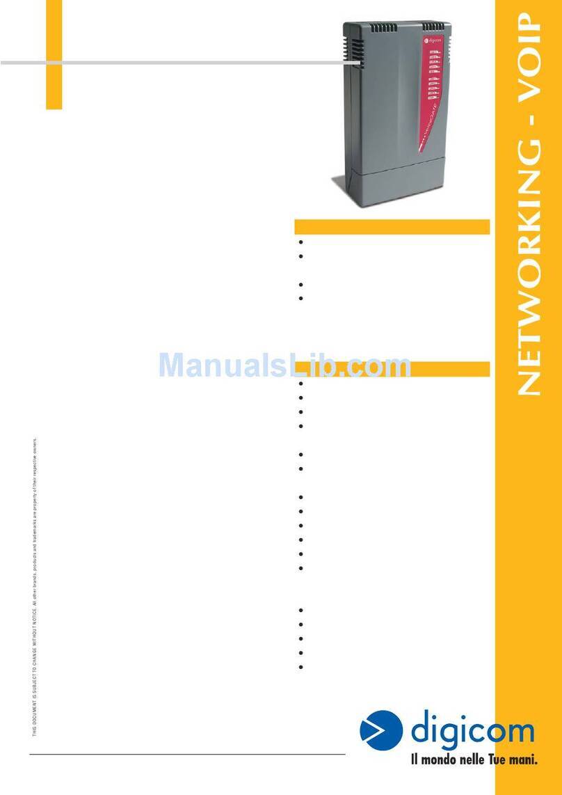 Digicom VoiceGATE SIP Networking-VOIP User manual