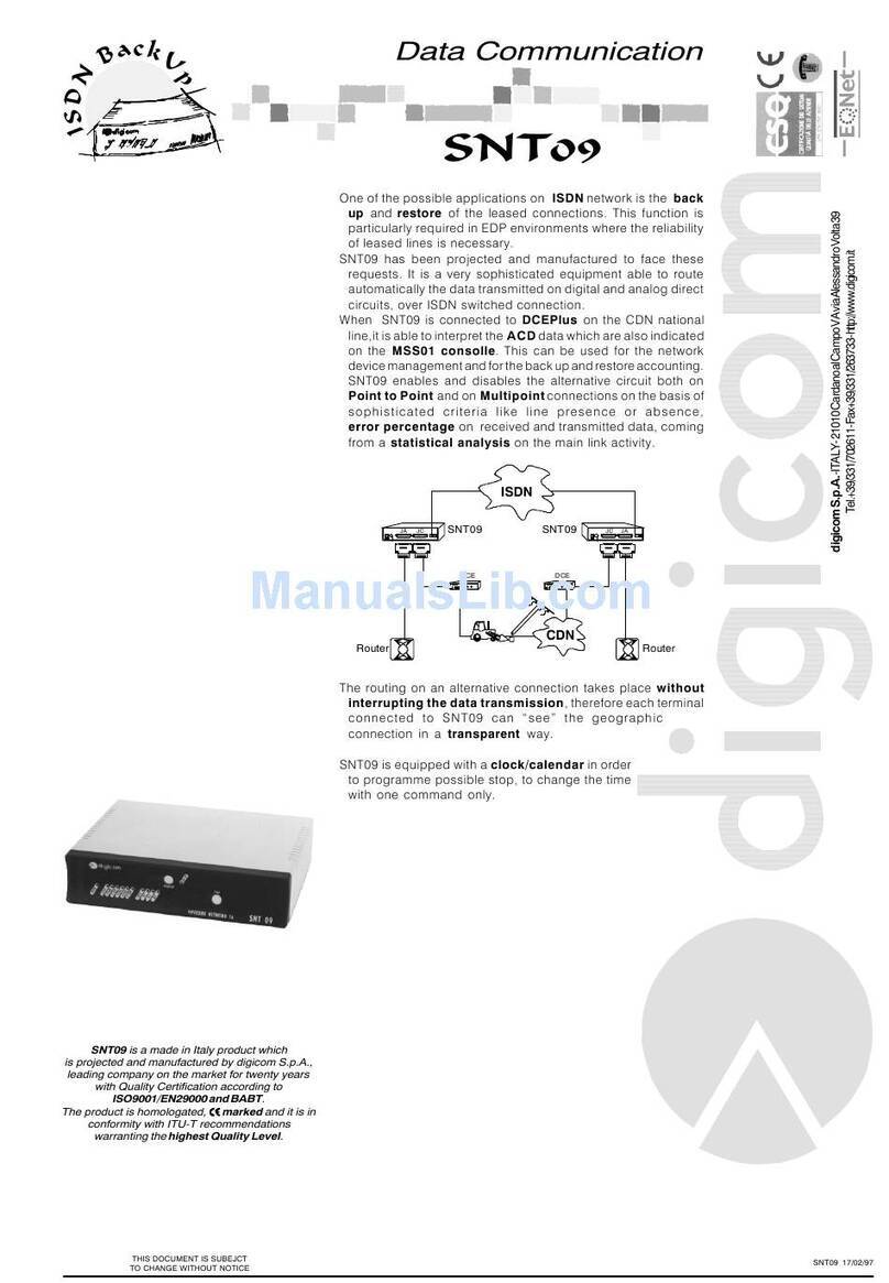 Digicom SNT09 datasheet