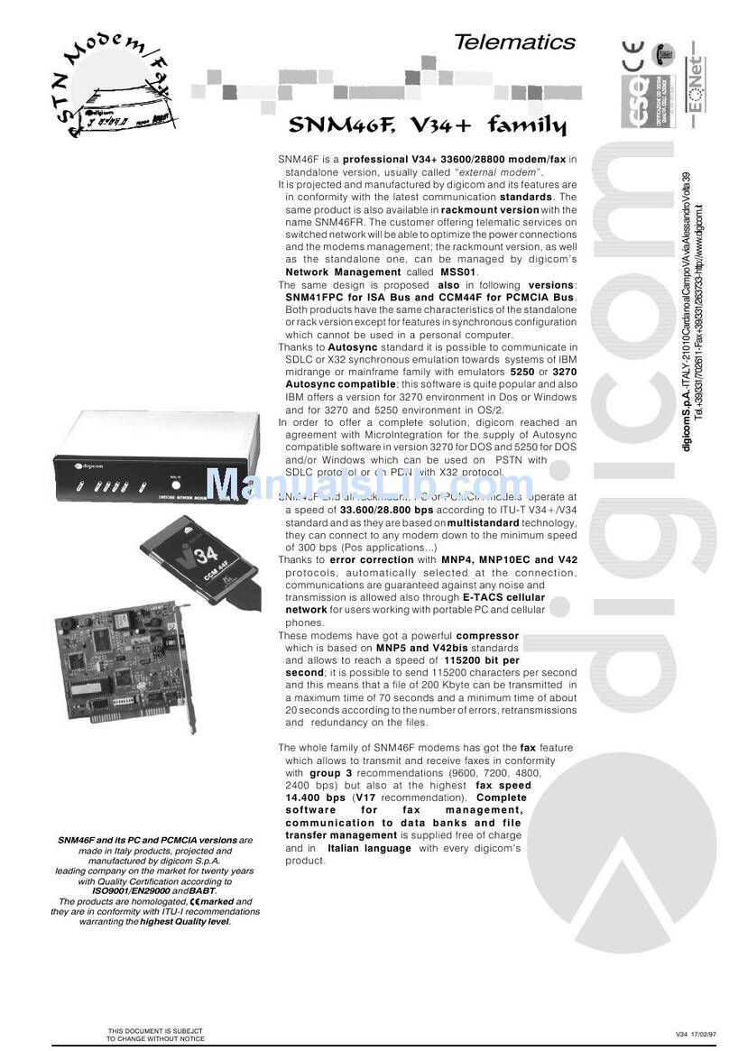 Digicom SNM46F datasheet