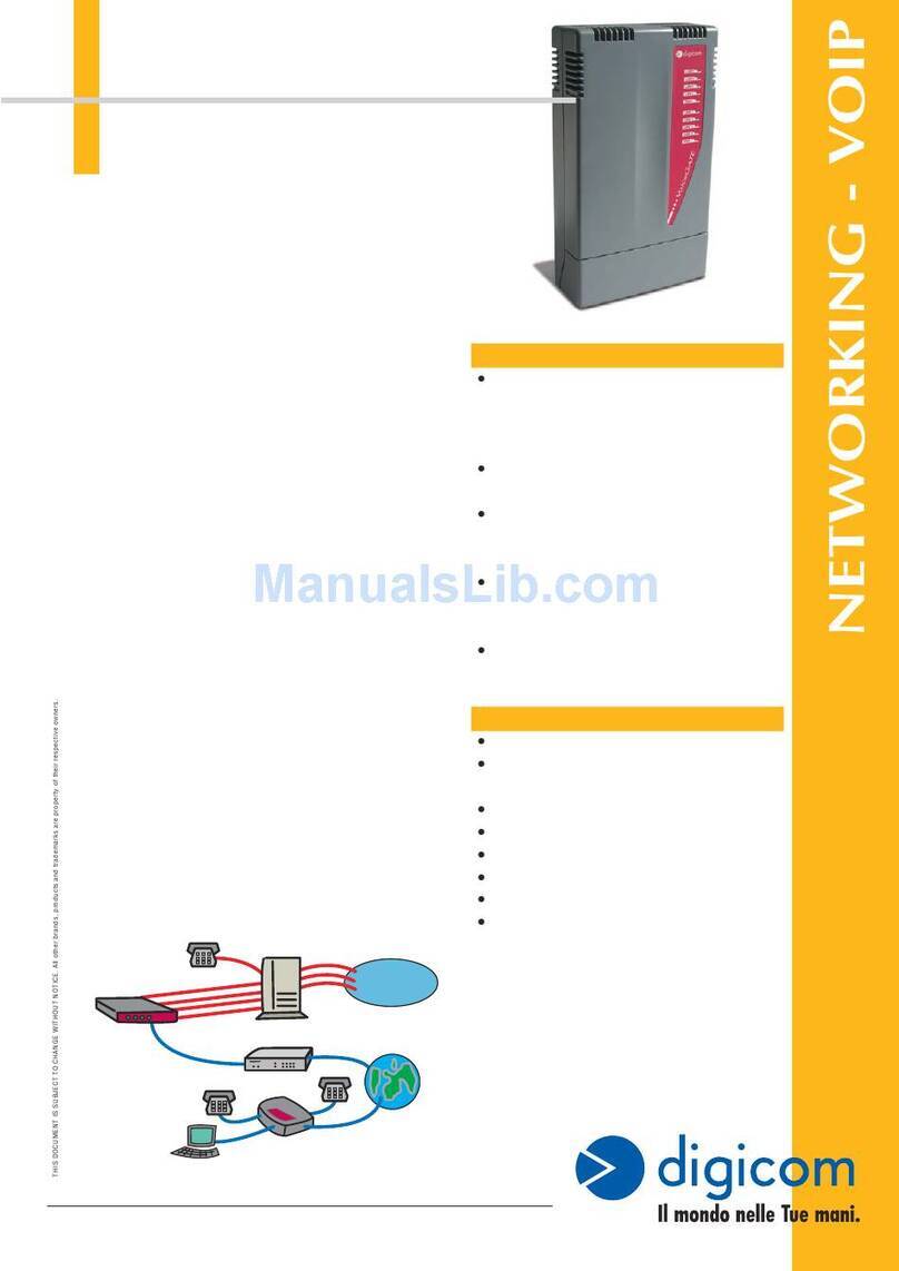 Digicom VOICEGATE H.323 Brochure & specs Digicom VOICEGATE H.323 Brochure & specs