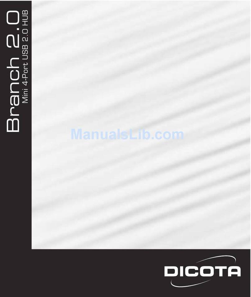 Dicota Mini 4-Port USB 2.0 HUB Branch 2.0 user guide Dicota Mini 4-Port USB 2.0 HUB Branch 2.0 user guide