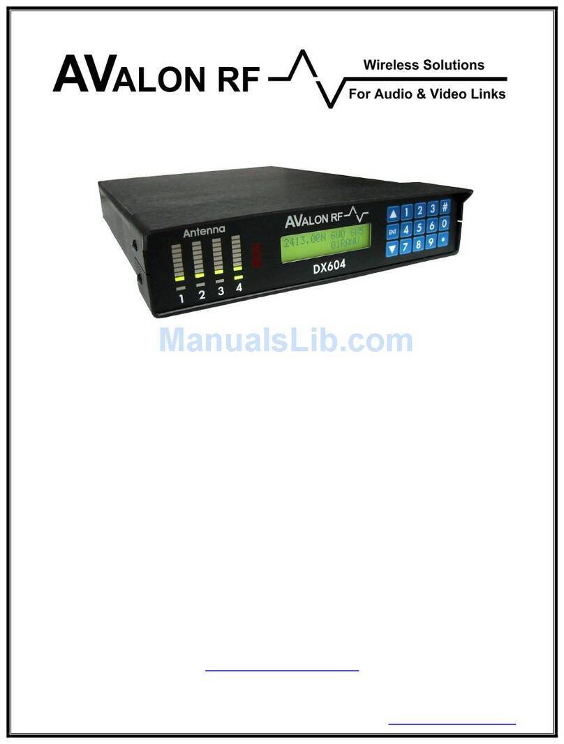Avalon RF DX404 User's guide & operating manual