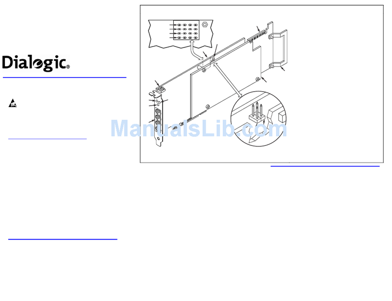 Dialogic DM/V1200-4E1-PCI Quick install card