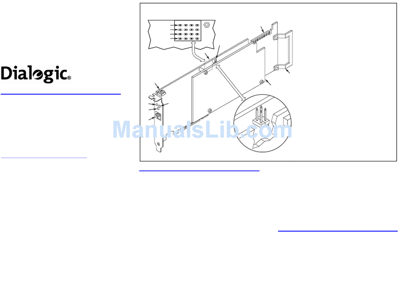 Dialogic DM/F300-1E1-PCIU Quick install card