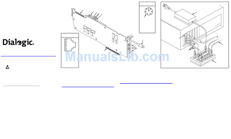 Dialogic Switching Board DI0408LSAR2 Quick install card