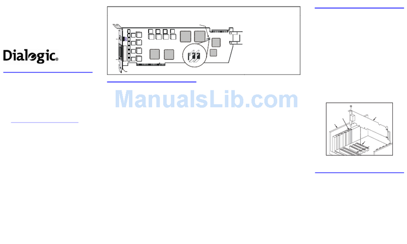 Dialogic PBX Integration Board D/82JCT-U Instructions for use