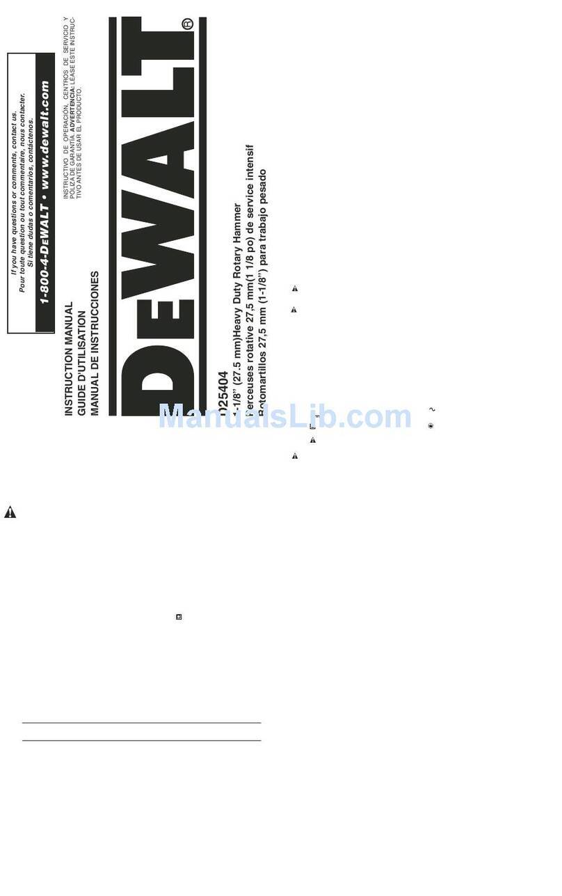 DeWalt D25404 User manual