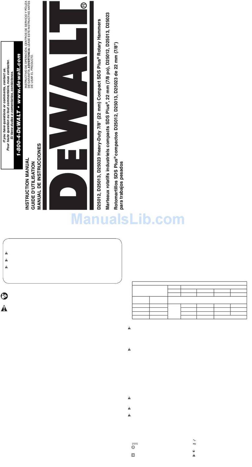 DeWalt Compact SDS Plus D25012 User manual