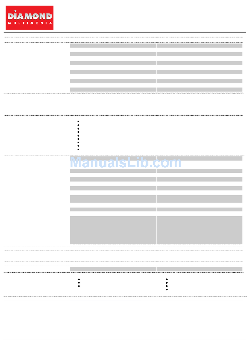 Diamond Multimedia 4890PE51GXOC Specification sheet