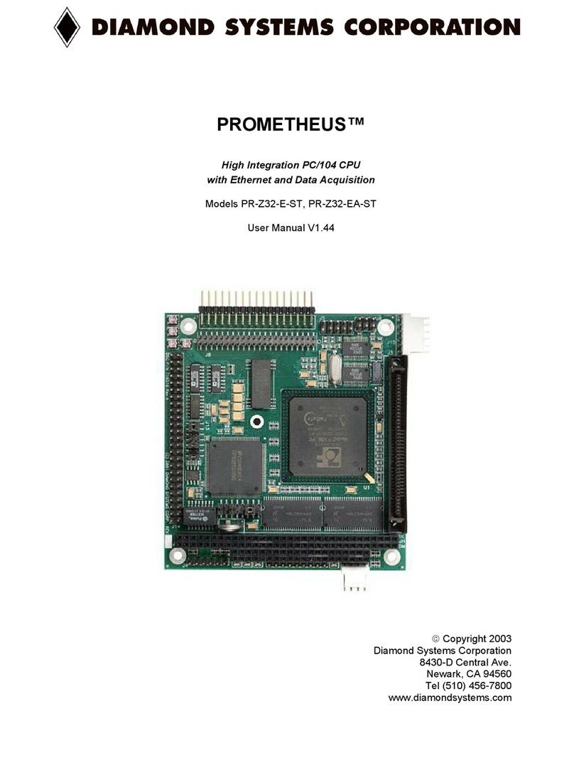 Diamond Systems PROMETHEUS PR-Z32-EA-ST User manual