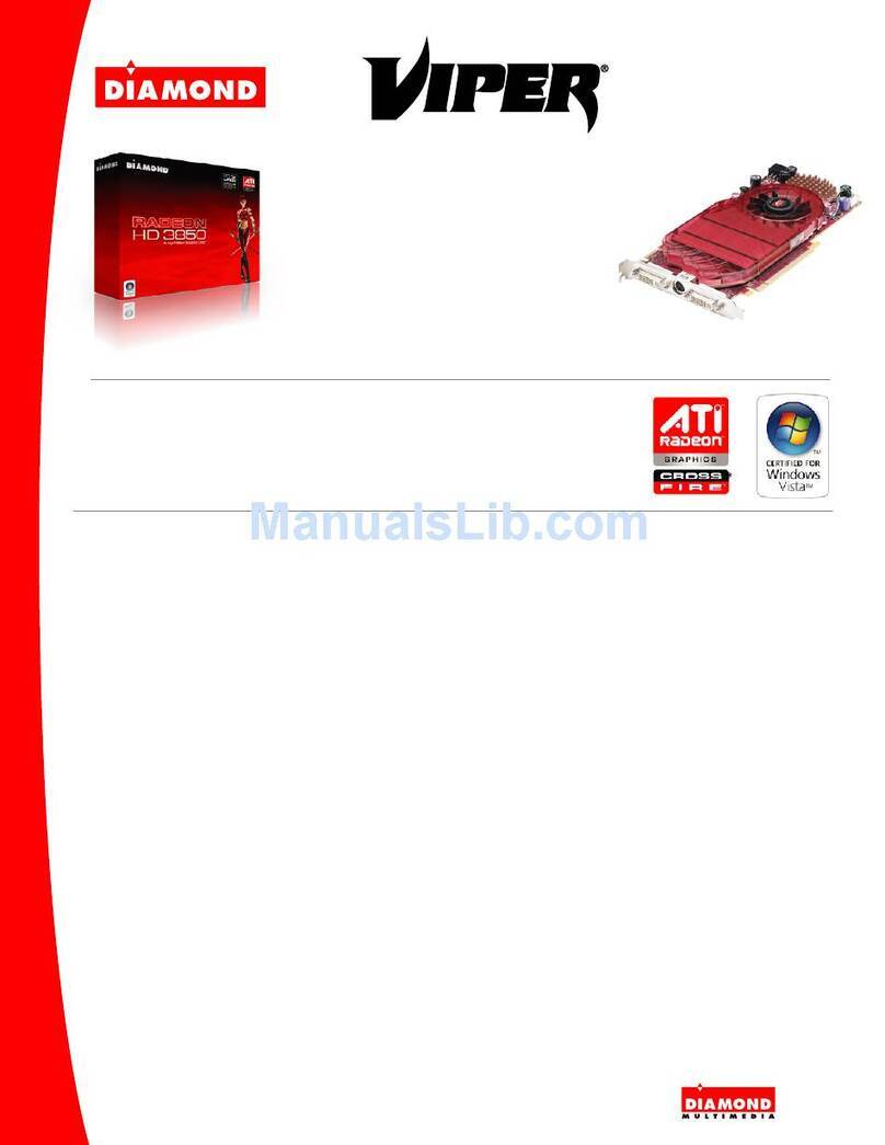 Diamond Multimedia Radeon HD 3850 Specification sheet