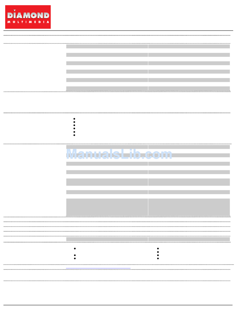 Diamond Multimedia ATI Radeon HD2900XT Specification sheet Diamond Multimedia ATI Radeon HD2900XT Specification sheet