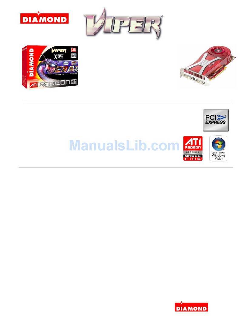 Diamond Multimedia Radeon X1950XT User manual