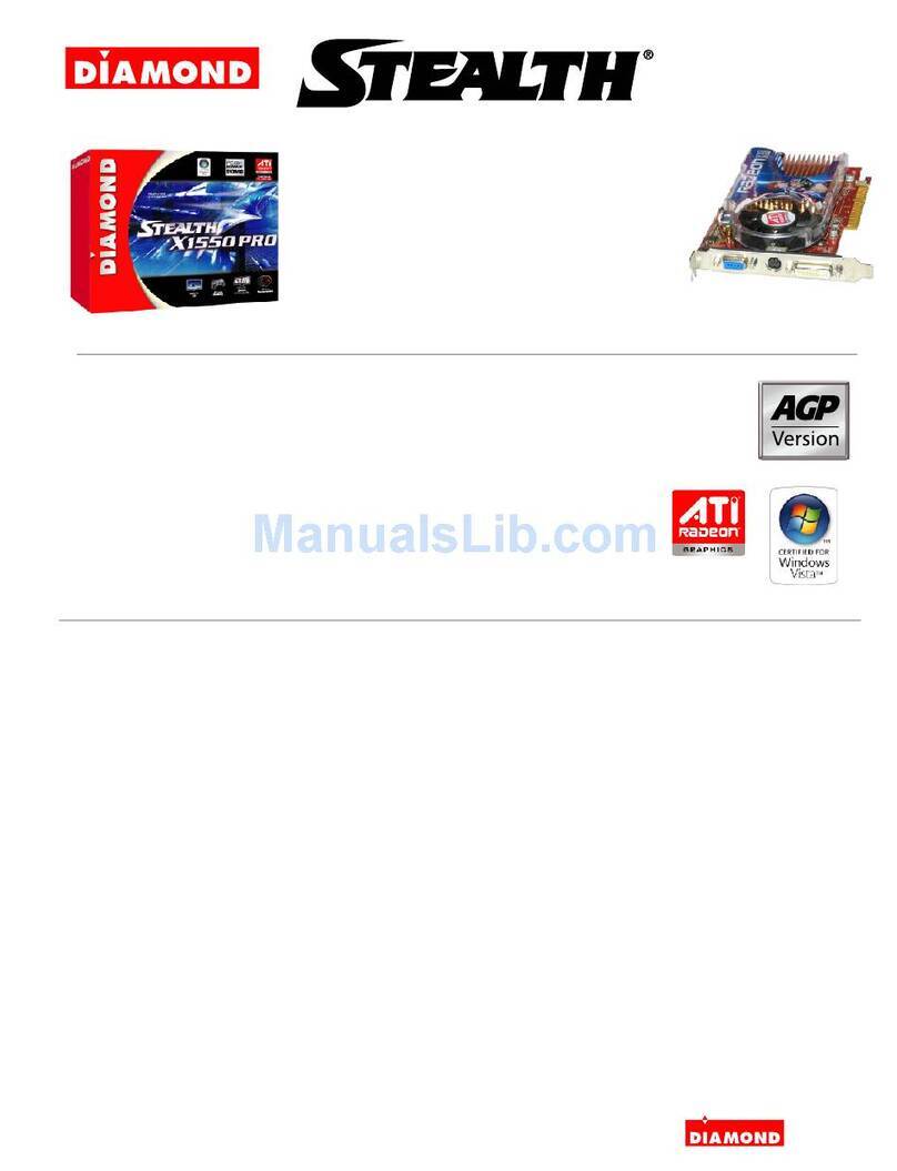 Diamond Multimedia Radeon X1550PRO Specification sheet