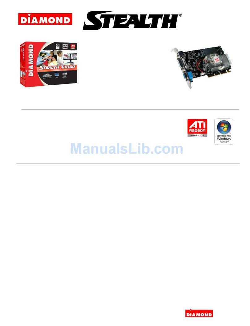 Diamond Multimedia Radeon X1050AGP256 Specification sheet