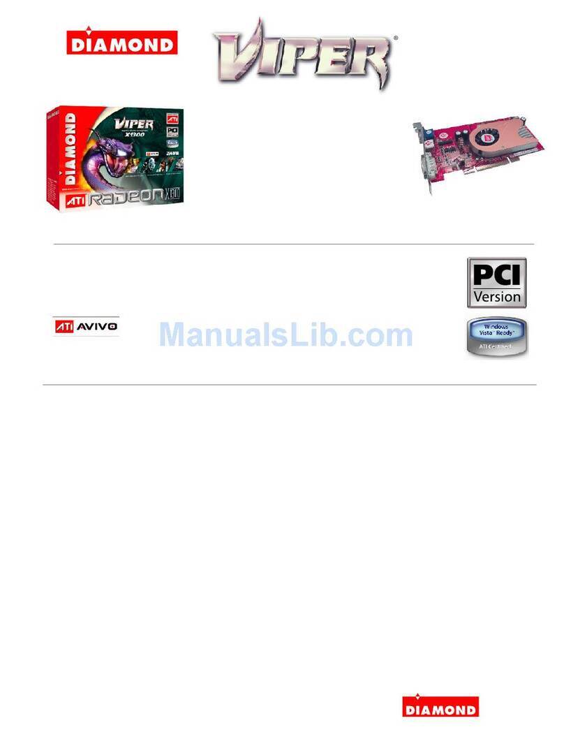 Diamond Multimedia Radeon X1300PCI Specification sheet Diamond Multimedia Radeon X1300PCI Specification sheet