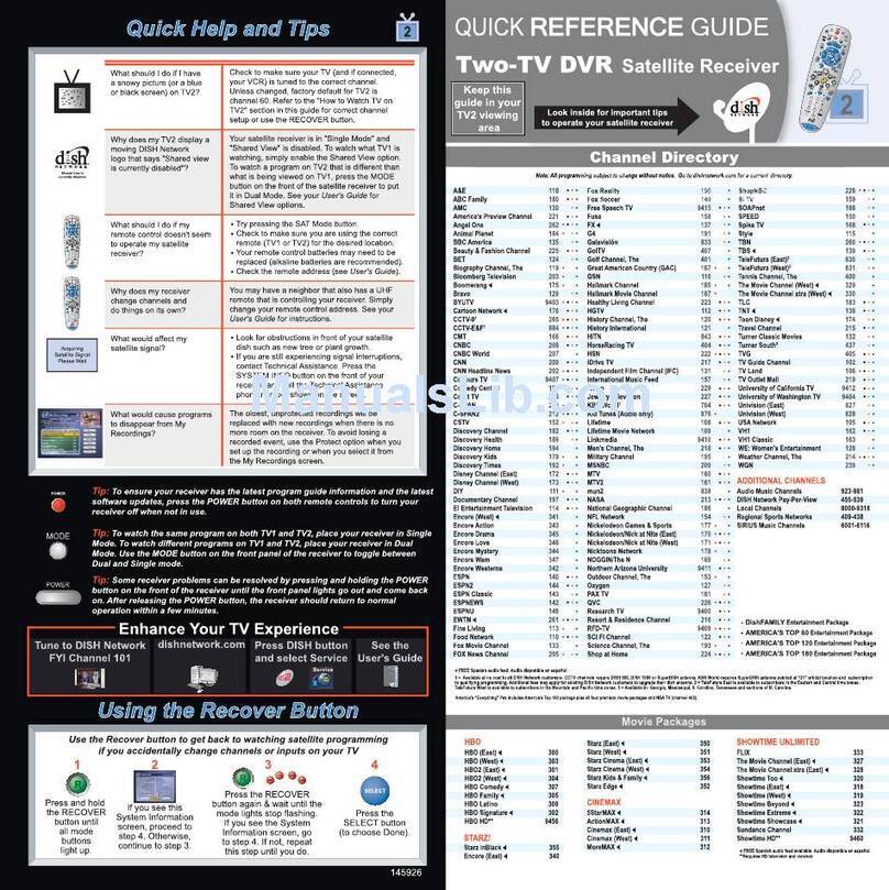 Dish Network TV2 User manual