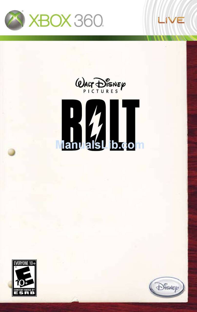 Disney Bolt for Xbox 360 instruction manual