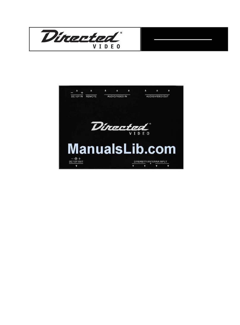 Directed Video TV100 Owner's installation guide