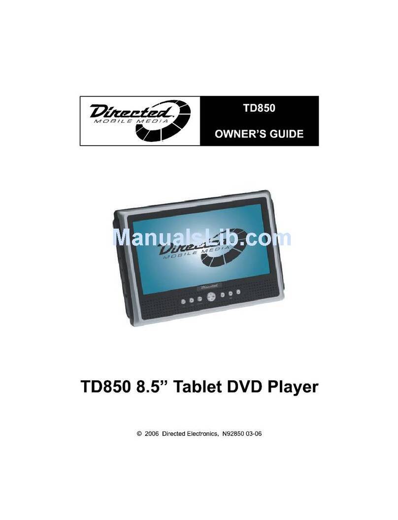 Directed Electronics TD850 owner's guide