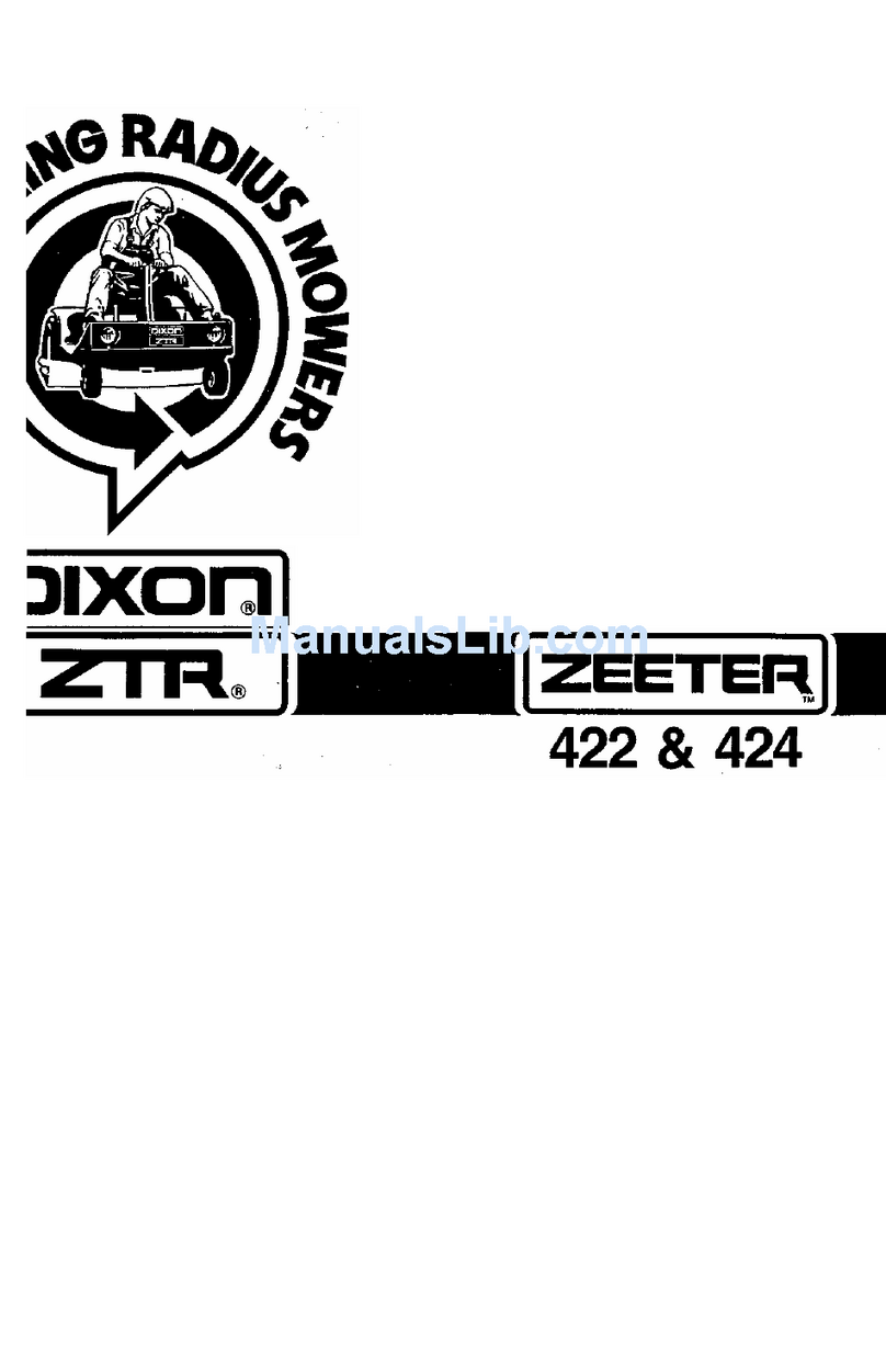 Dixon ZEETER 422 & 424 User manual