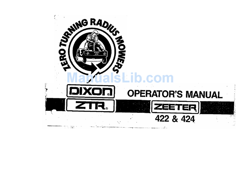 Dixon ZEETER 422 & 424 User manual