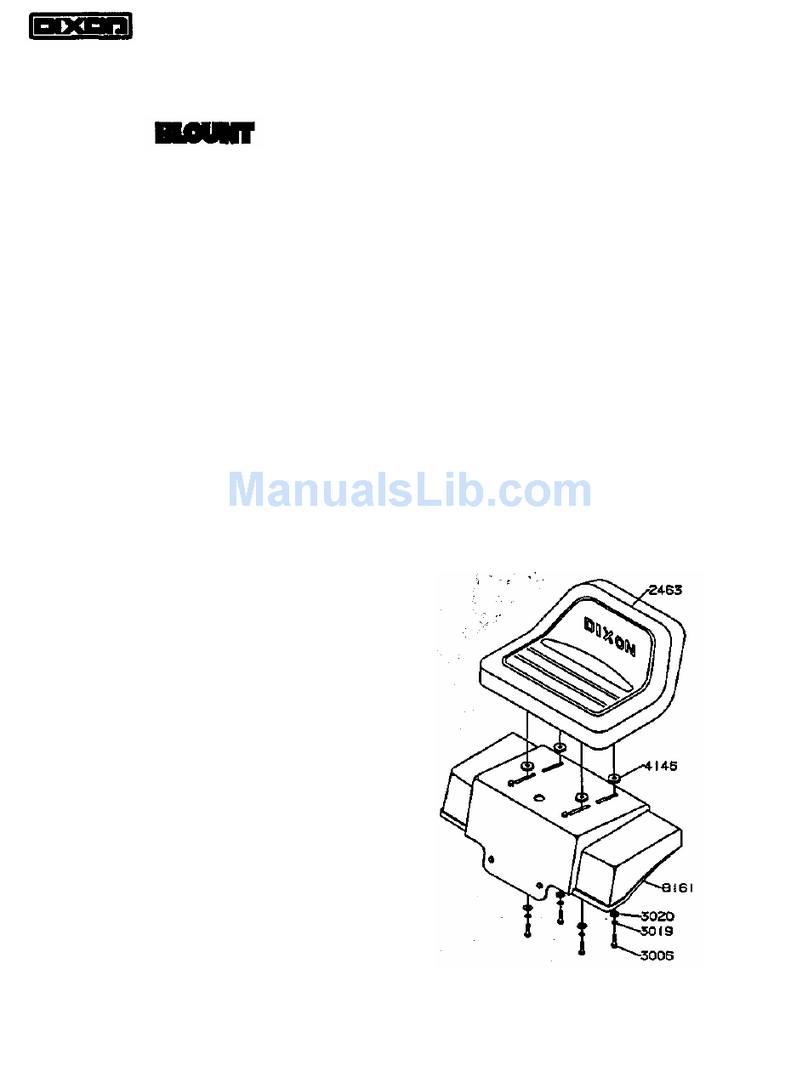 Dixon BLOUNT 3301 Instruction manual