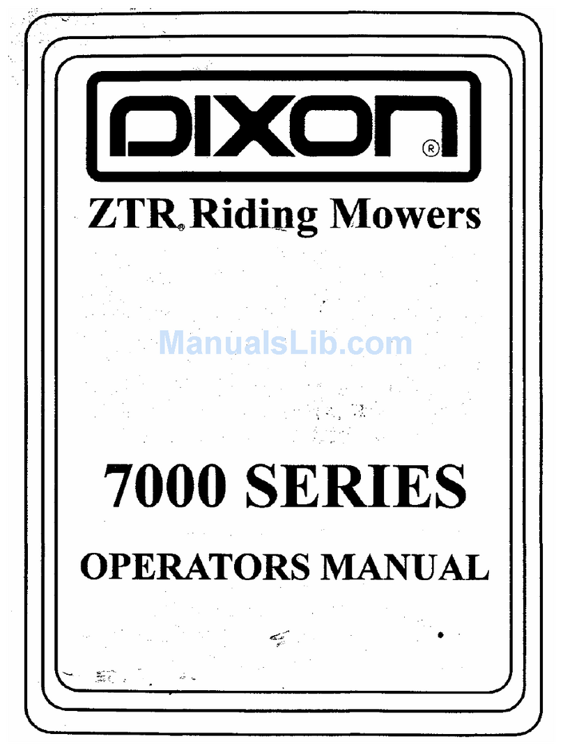 Dixon ZTR 700 Series User manual