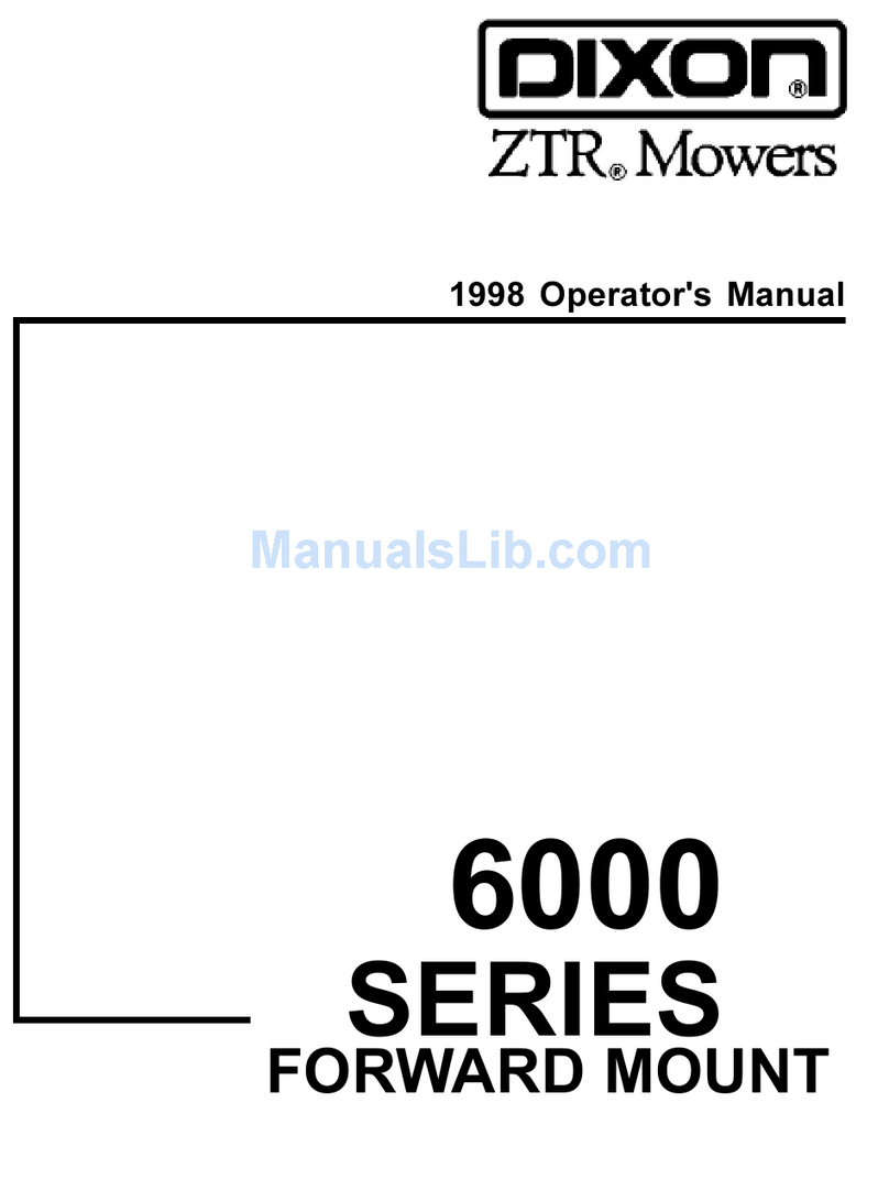 Dixon ZTR 6000 Series User manual