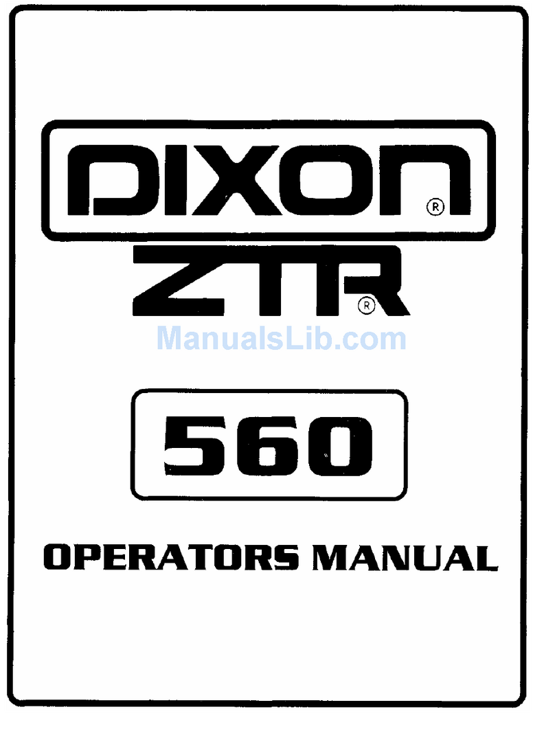 Dixon ZTR 560 Operator's manual