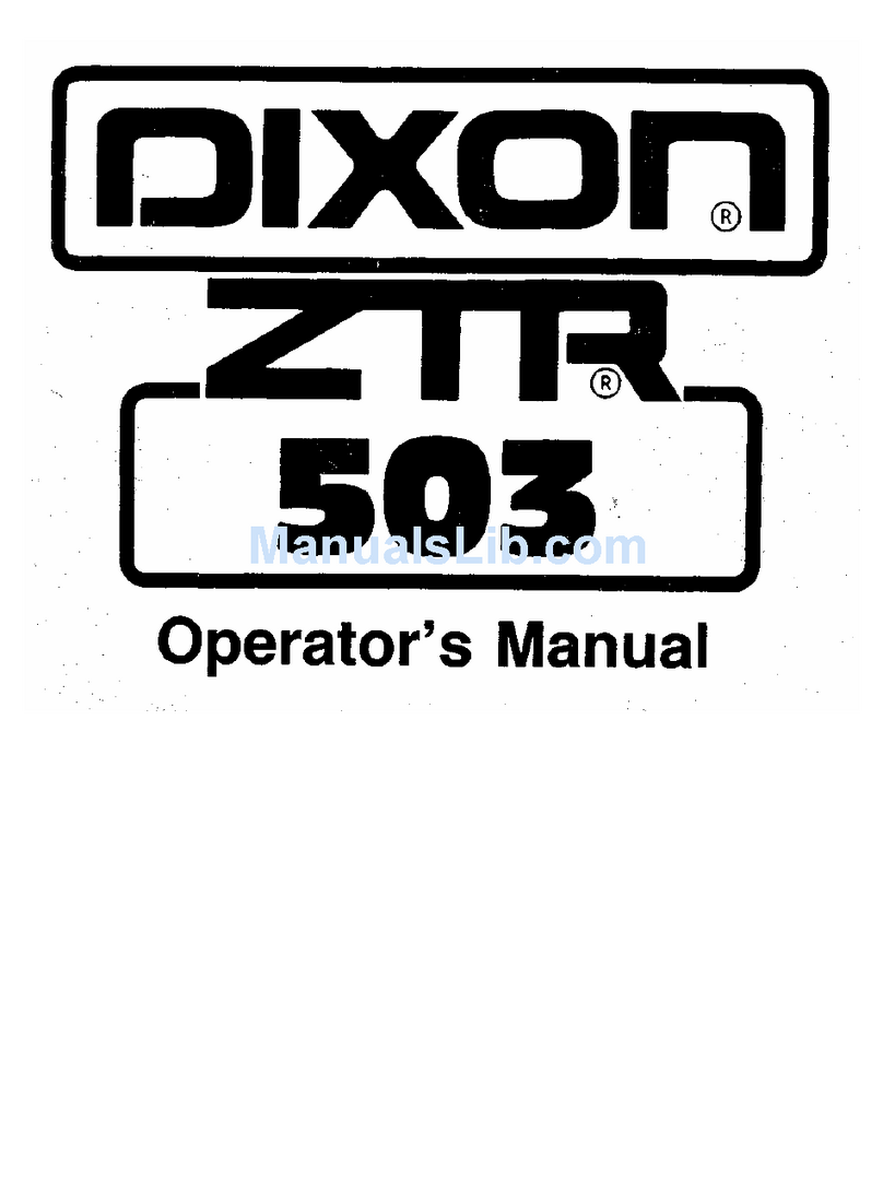 Dixon ZTR 503 User manual