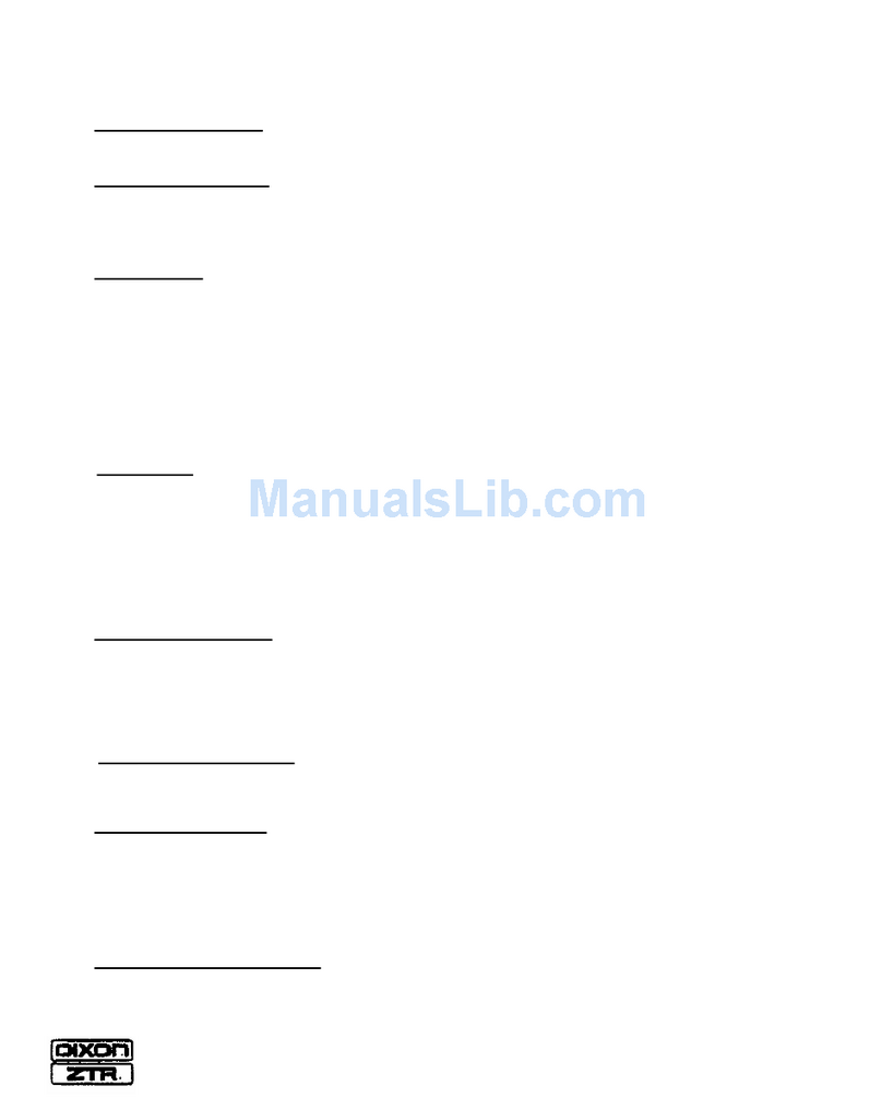 Dixon ZTR 424 Instruction manual