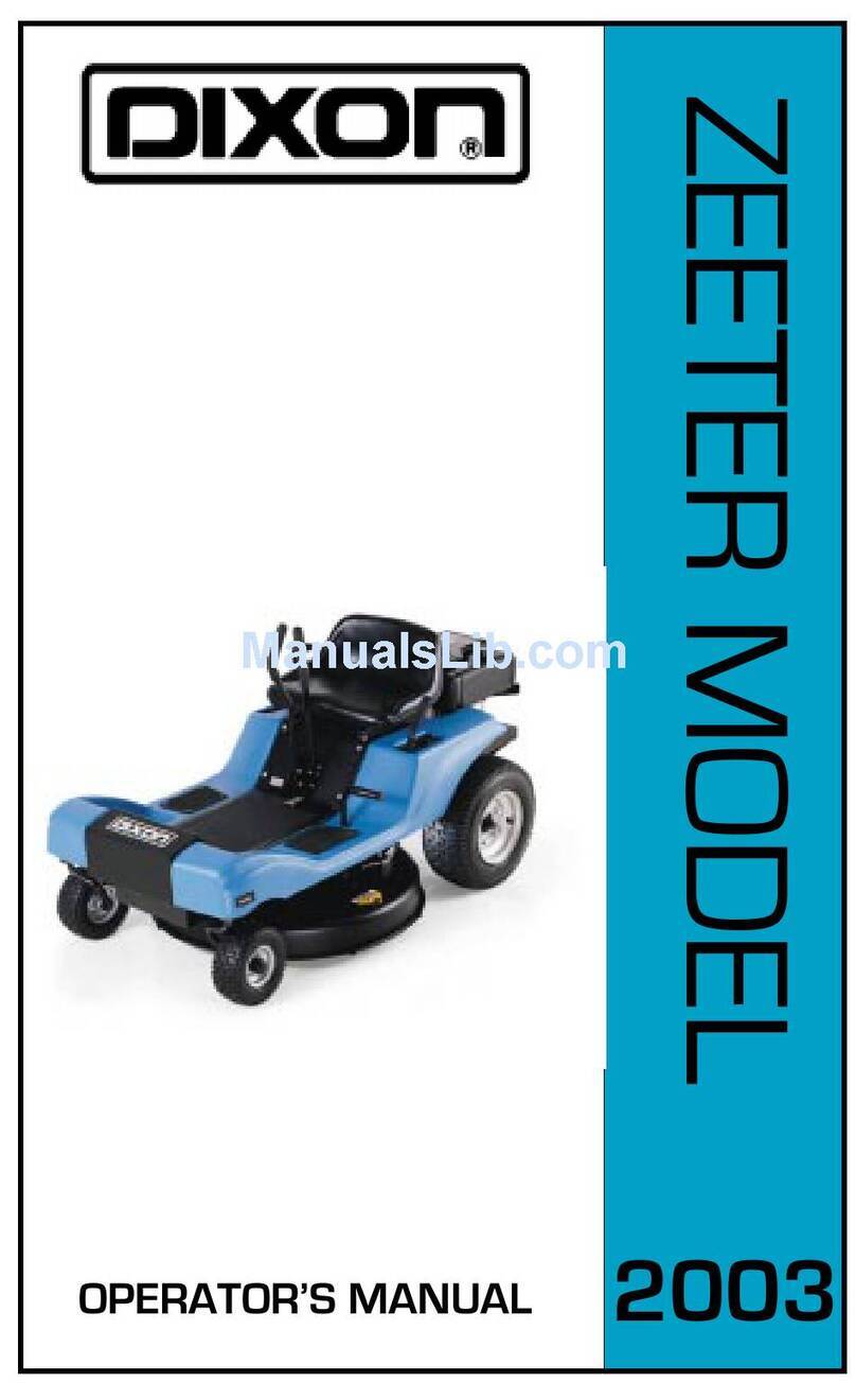 Dixon Zeeter ZTR User manual