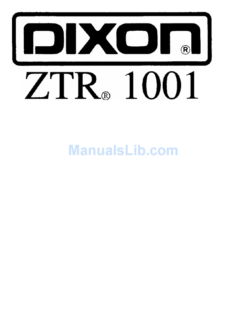 Dixon ZTR 1001 Operator's manual