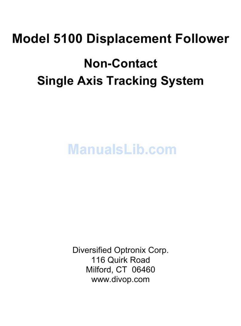 Diversified Optronix DISPLACEMENT FOLLOWER 5100 user manual