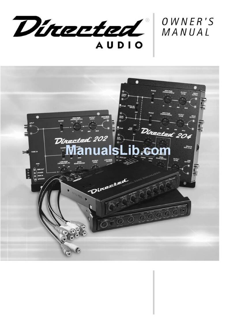 Directed Audio 2500 owner's manual Directed Audio 2500 owner's manual