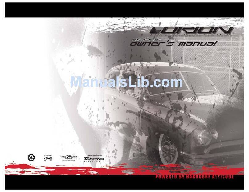 Directed Electronics ORION HCCA-D1200 User manual
