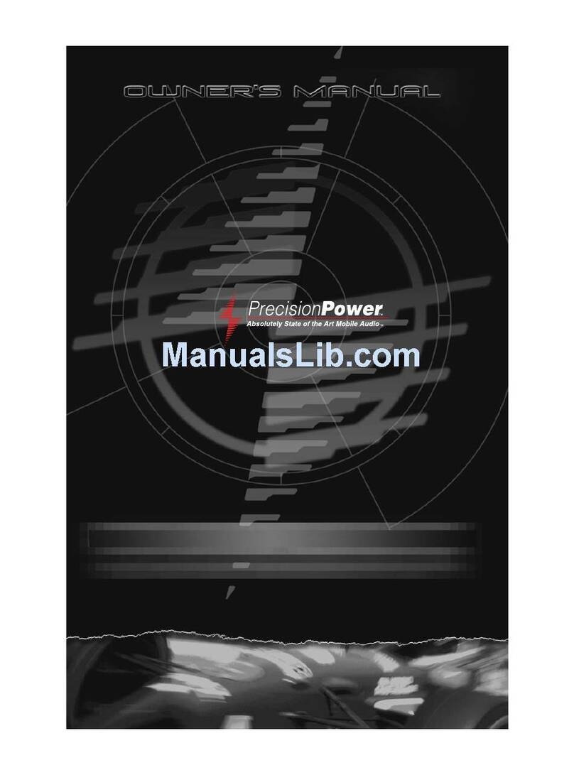 Precision Power PowerClass Coaxial Speakers owner's manual