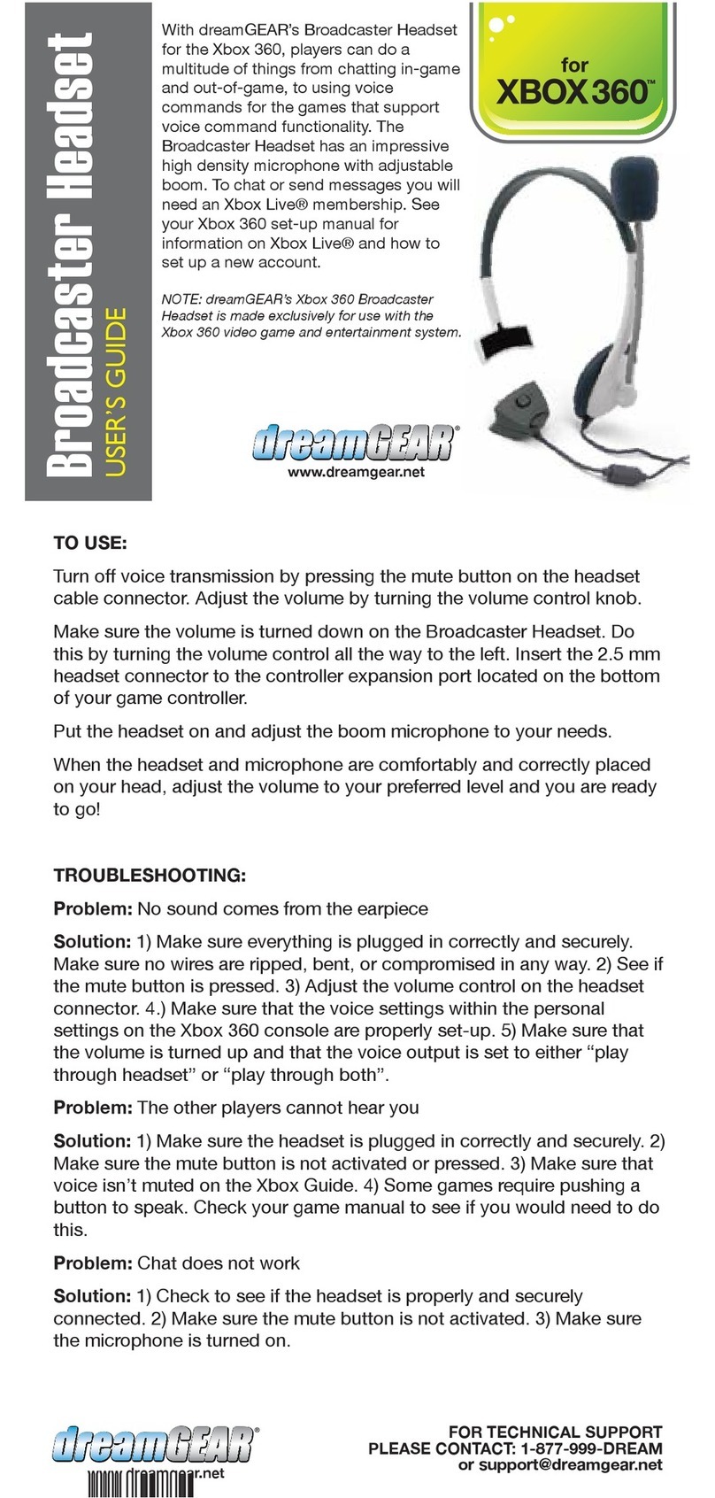 DreamGEAR DG733 user guide