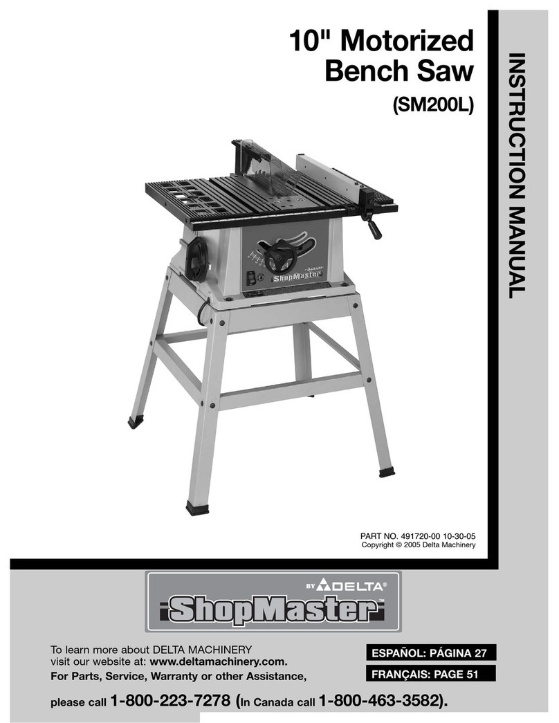 Delta SHOPMASTER SM200L User manual Delta SHOPMASTER SM200L User manual