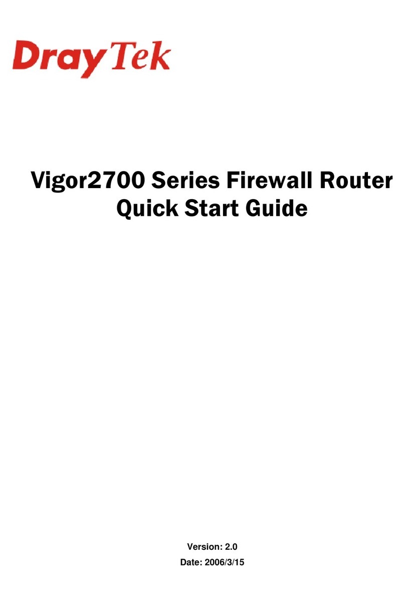Draytek Vigor 2700 Series User manual