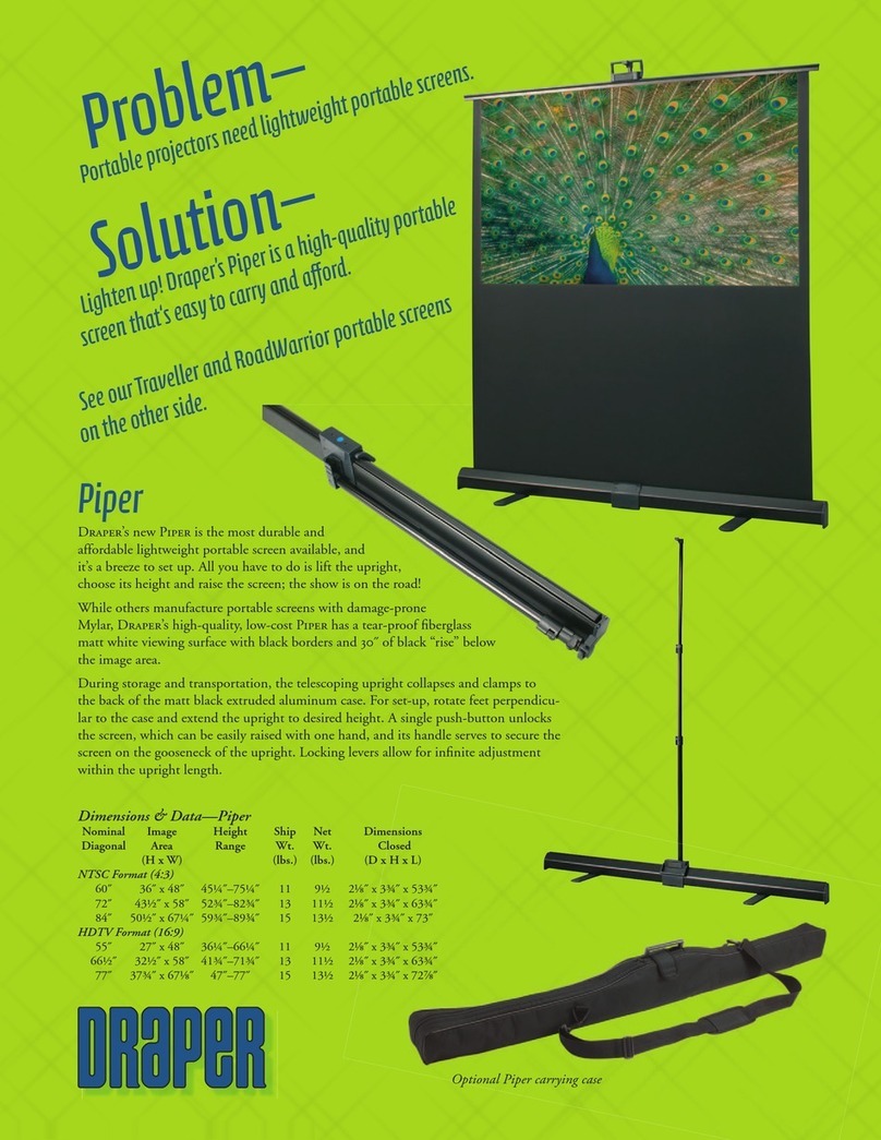 Draper Piper Portable Screen User manual