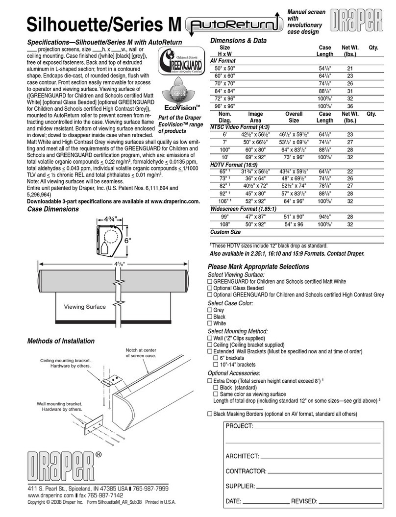 Draper M Series User manual