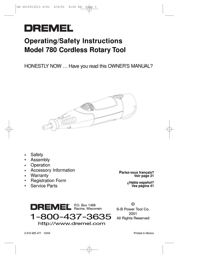Dremel MultiPro 780 Operating/safety instructions