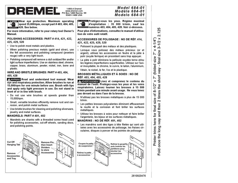 Dremel 684-01 Accessories guide