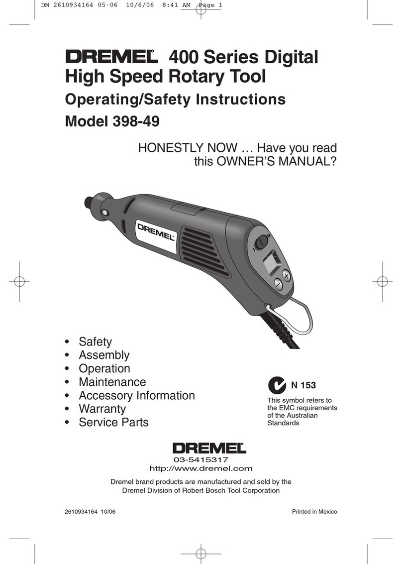 Dremel 400 SERIES DIGITAL 398-49 Assembly instructions