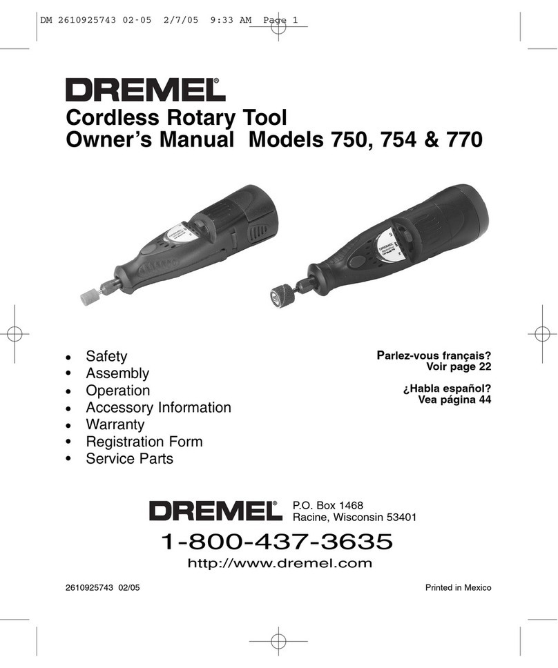 Dremel 754 User manual