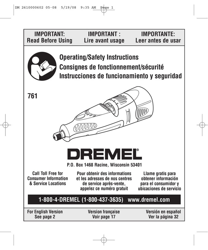 Dremel DM 2610000602 761 Assembly instructions