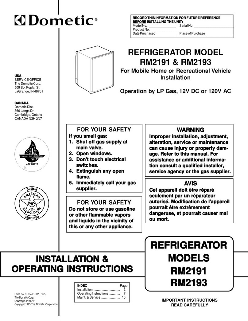 Dometic RM2191 Manual